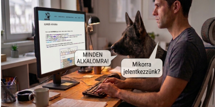 Online jelentkezés bevezetése kutyaiskolánkban